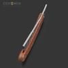 CESTOMEN Spider Wood Handle Classic Straight Razor Knife Barber Beard Shaving Tools Single Blade Cut Throat Razor