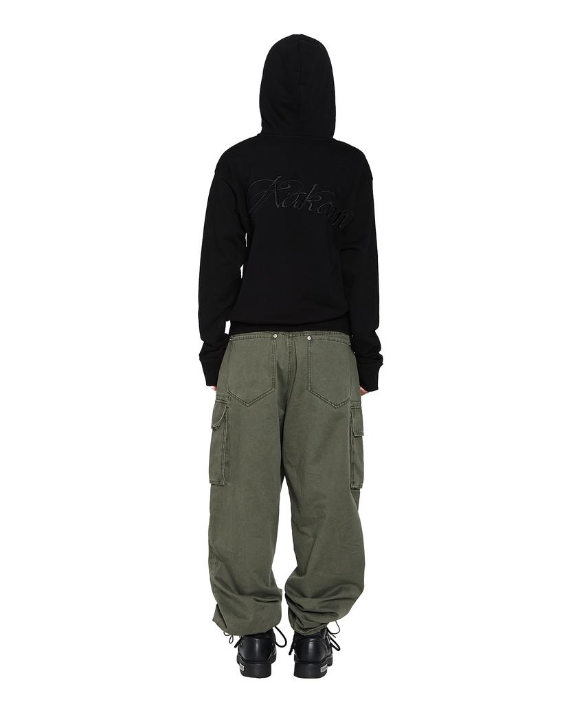 AAKAM Oblique Zippered Cargo Pants (Khaki)