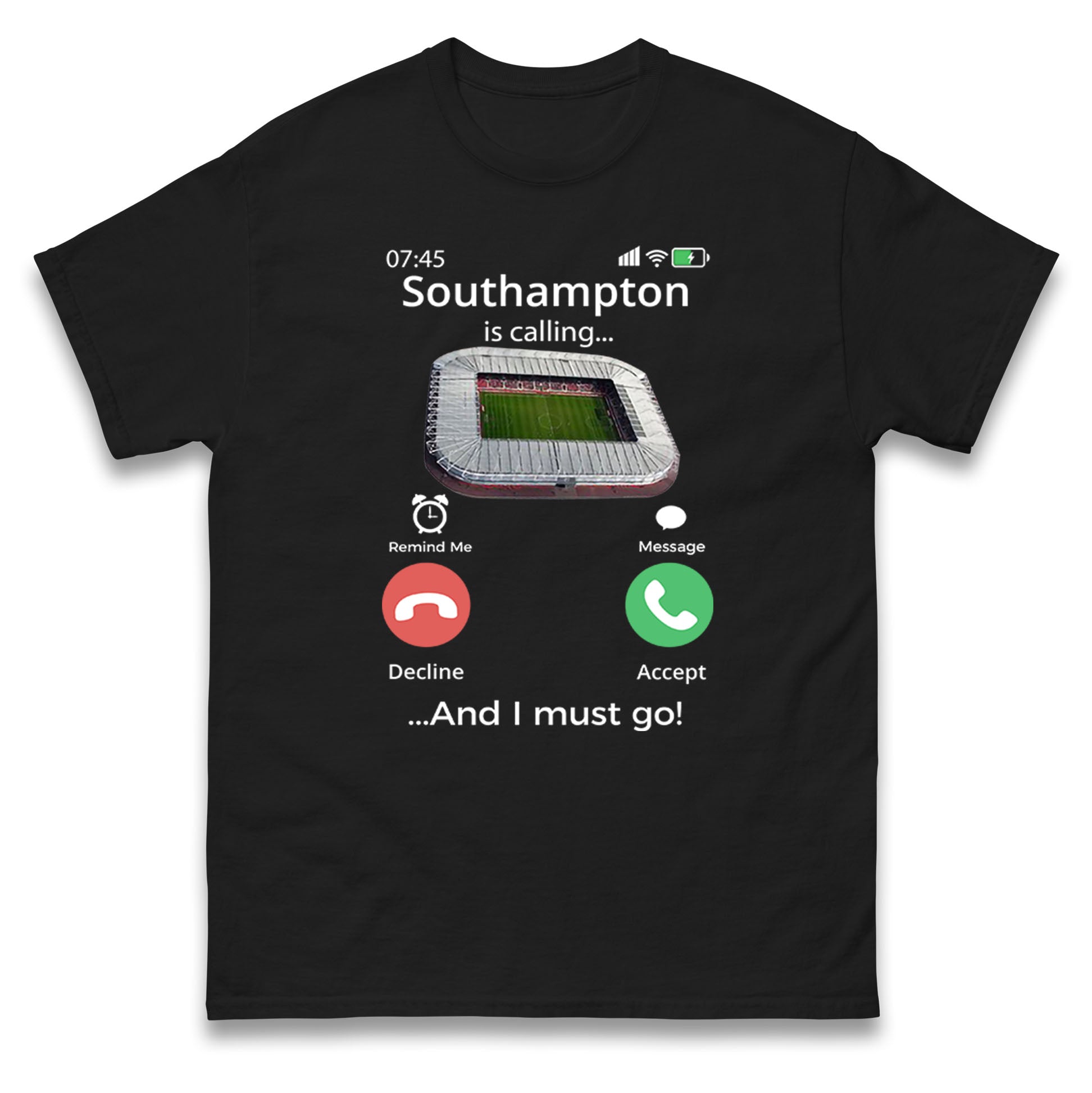 

Southampton Football Mens T Shirt Womens Tops Tees Southampton Is Calling Top 4XL