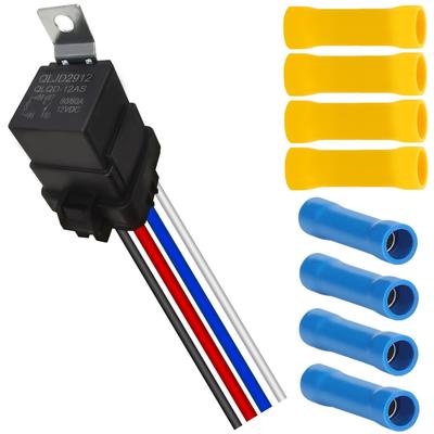 4-Pin 80/60A DC Wasserdichtes Relais mit Kabelbaum-Kit JD2912 Auto-Relais