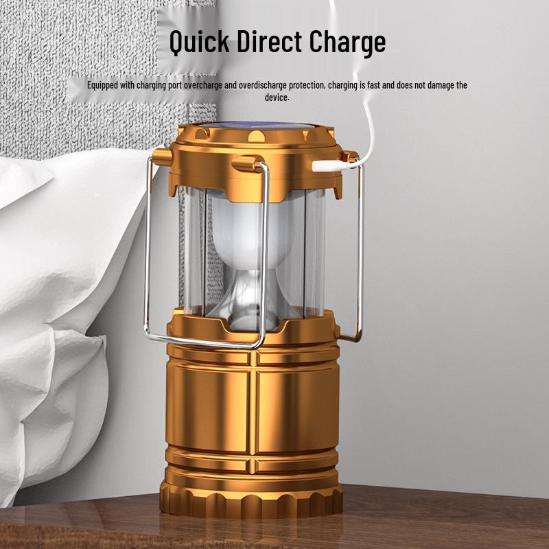 God Fish Solar Rechargeable Camping Lantern - Multifunctional, Super Bright Kerosene Lamp for Indoor/Outdoor Use