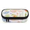 Pen Case Practical 300D Polyester Smooth Zipper with Removable Pen Slot Divider Mesh Pocket and Main Storage for School and Study
