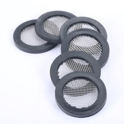 50 יחידות 1/2" 3/4" אטם טבעת O אטם צינור אטם גומי שטוח עם רשת סינון 40 רשת לאטם פתח ברז השקיית גינה