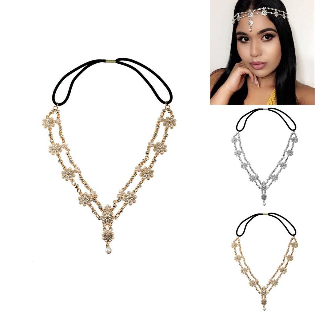 Fashion Simulation Pearl Decoration Flower Design Women Headwear Headband For Weddings And Gifts