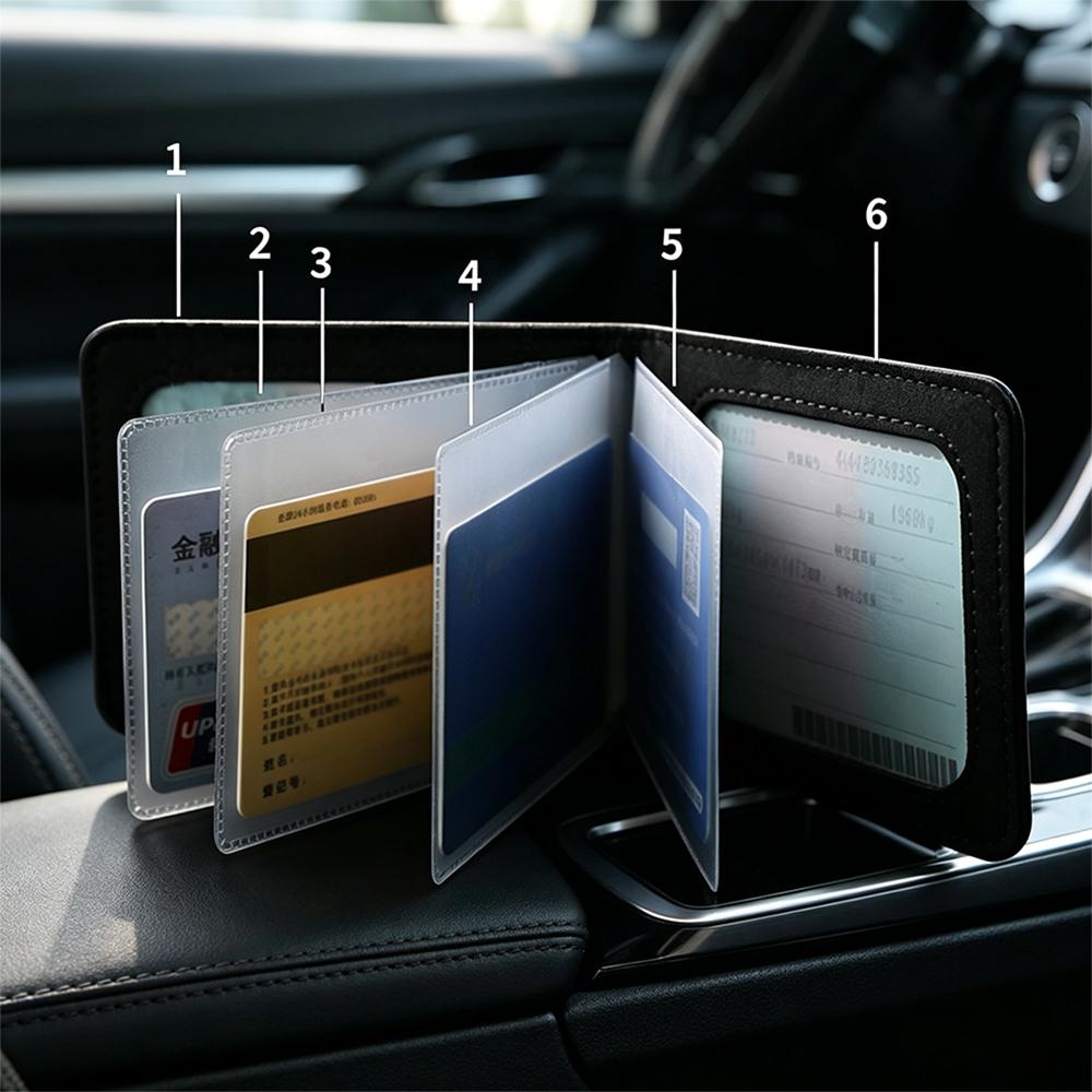 Q1021For Opel OPC Astra K Vectra Corsa Zafira Insignia Mokka Car Styling Driver License Cover Storage Bag Wallet Credit Card Holder