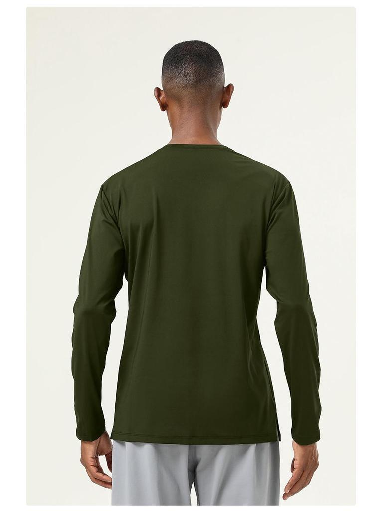 Men's High-Elastic Long Sleeve Running T-shirt with Thumb Holes - Autumn/Winter