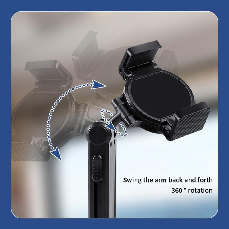 Multifunctional Magnetic Clip-On Cell Phone Holder Adjustable Selfie Holding Airplane Phone Stand Foldable Travel Desk Support