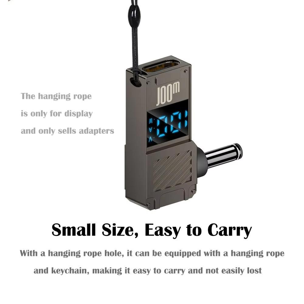 For HP Laptop PD 100W Charging Adapter Type-C to DC 7.4x5.0mm Digital Display Zinc Alloy Converter