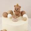 Teddy Bear Cake Topper Mixed Balls Gift Boxes Cake DIY Decoration Kids Boy Girl 1st Birthday Party Favors Baby Shower Supplies
