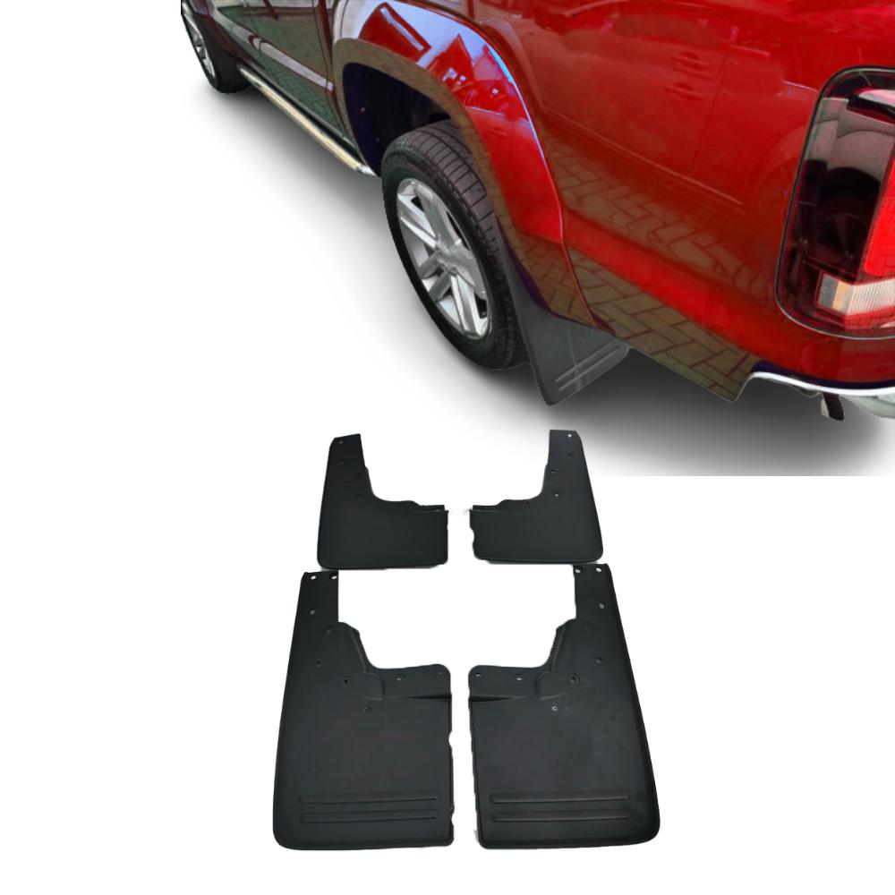Set Apărătoare de Noroi pentru Volkswagen Amarok Set de 4 bucăți Negru Durabil Clapetă de protecție ABS Material dur