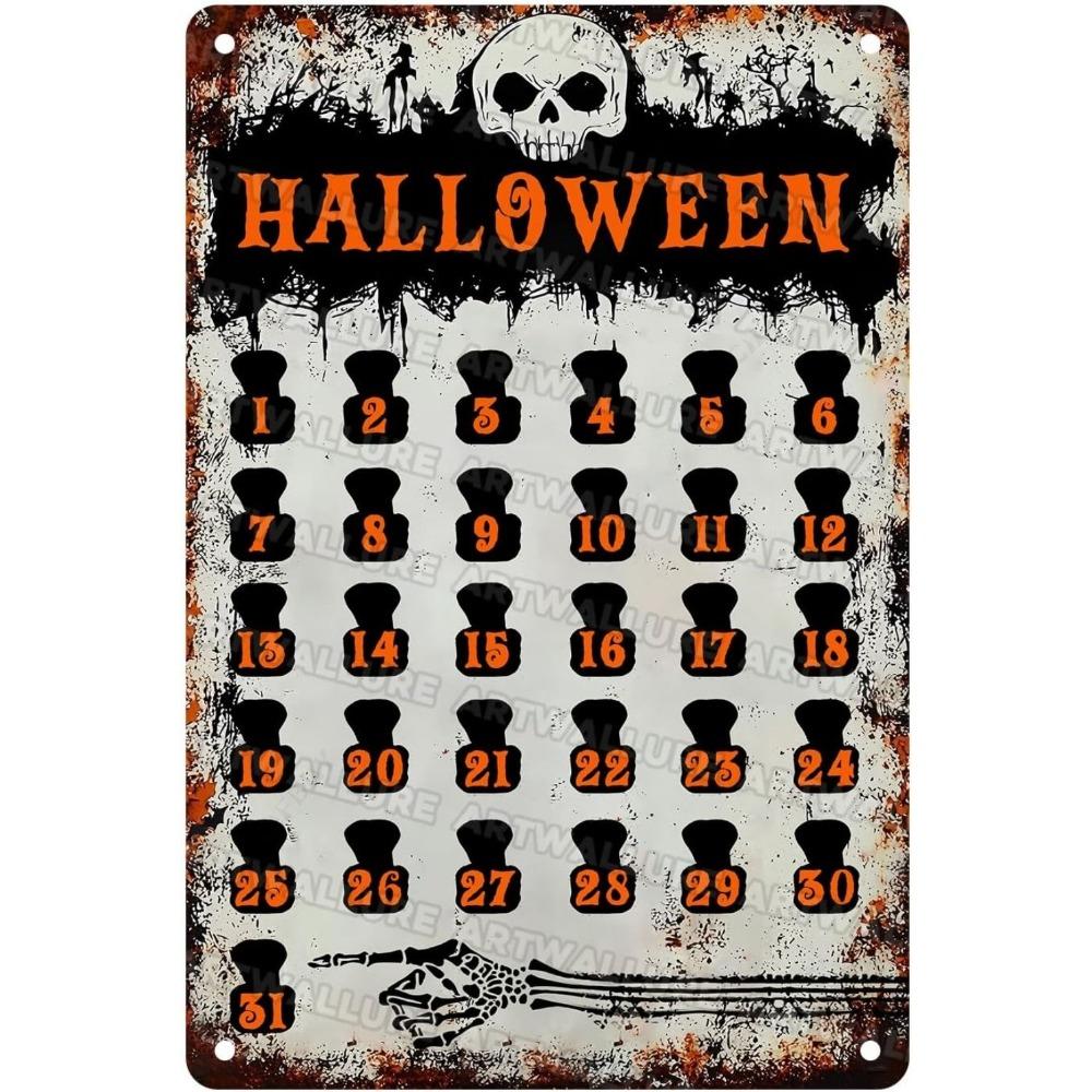 Halloween Poster On the Wall, Metal Plaque 20x30cm
