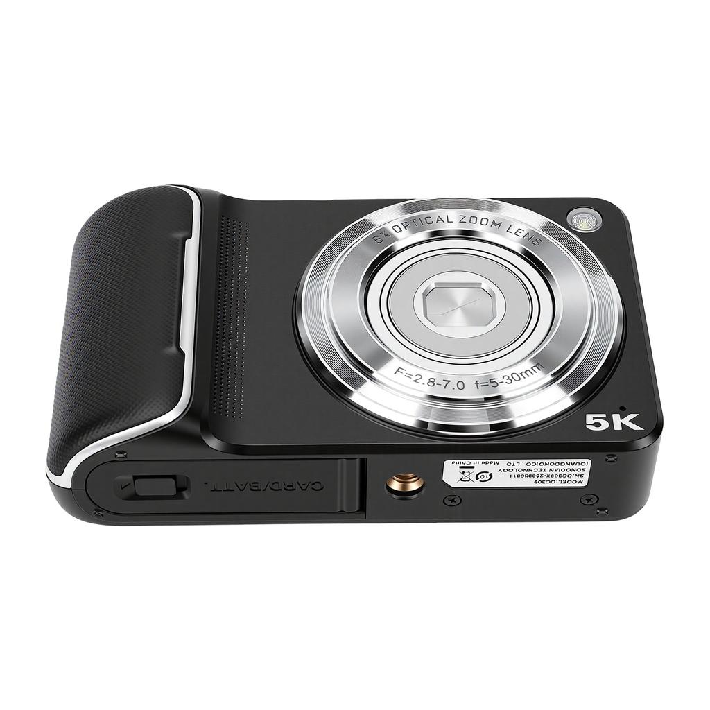 5K Digital Camera 64MP 6X Zoom Autofocus WiFi Digital Camera with Front Rear Lens 2.8 Inch HD Touch Screen LED Fill