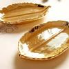 1pc-Ceramic Jewelry Tray, Ceramic Gold Leaf Tray, European Style Ceramic Jewelry Storage Tray, Home Decoration