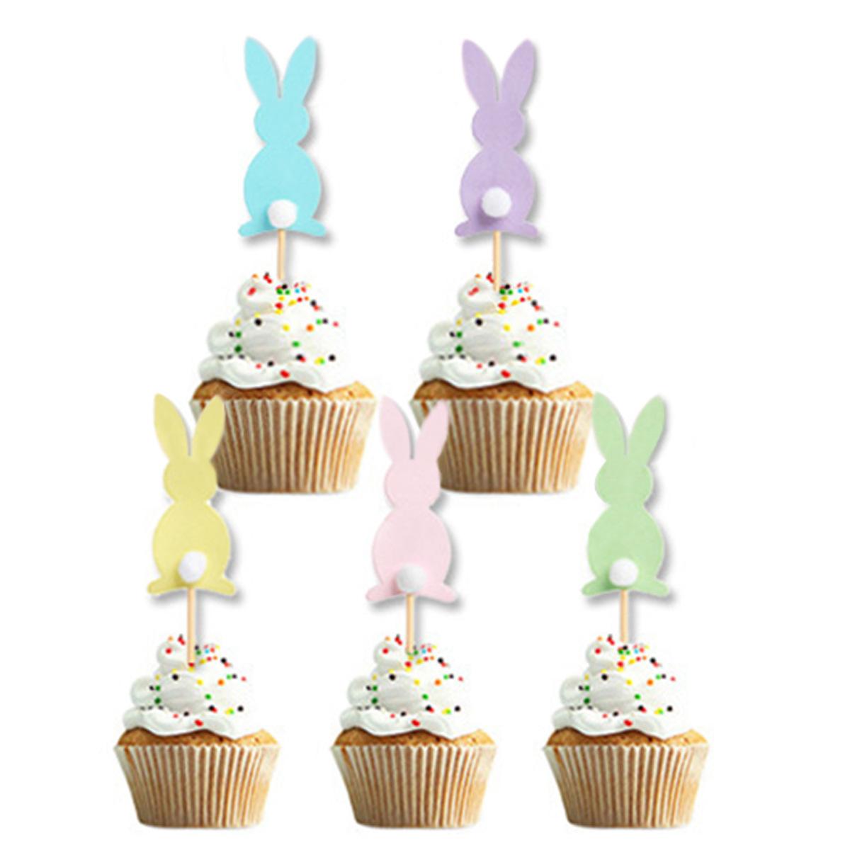 

Easter Egg Rabbit Theme Party Pompom Rabbit Flag Spiral Pendant Cake Plug Easter 5 Small Plug