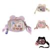 Bear Ears Small Shoulder Bag With Soft Nylon Material For Daily Fashion