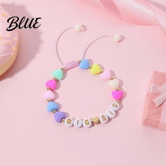 Child-friendly Jewelry Sister Friendship Bracelet Adjustable Beaded Bohemian Colorful Polymer