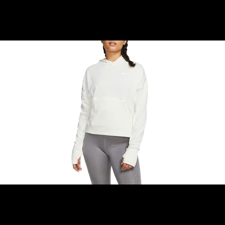 Nike Sweatshirts Women's White Hooded Moderate Mock Two Piece CJ0584-133