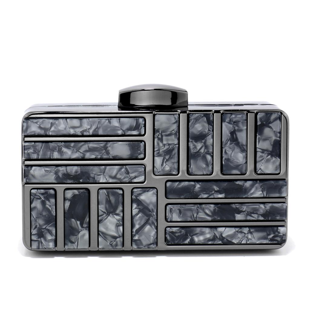 Acrylic Women Clutch Evening Bags Flap Luxury Arrival Hollow Out Style Glitter Handbags Metal Chain Party Wedding Bridal Pro