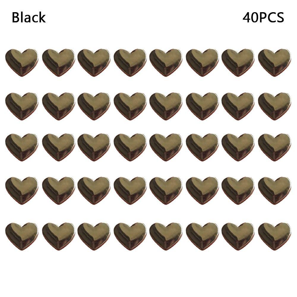 40pcs New 8mm Doll Heart Buttons DIY Handmade Ultra-small Doll Buckles Mini Doll Shoes Buckles 1/6 Doll Clothes Accessories