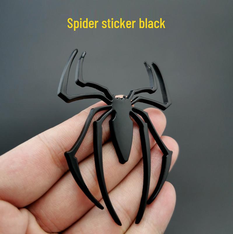 Spider-Man Car Logo Metallic Animal Sticker - Spider Rear Symbol for Side Door, Scratch Cover