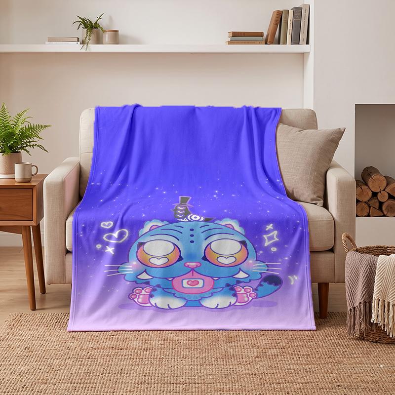 Derpy Tiger Soft Warm Flannel Blankets Comfortable Blanket for Home Decoration Gifting