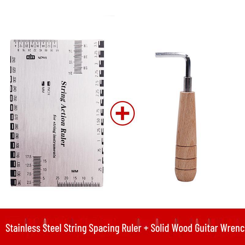 Set di righello per spaziatura corde di chitarra e strumento di regolazione