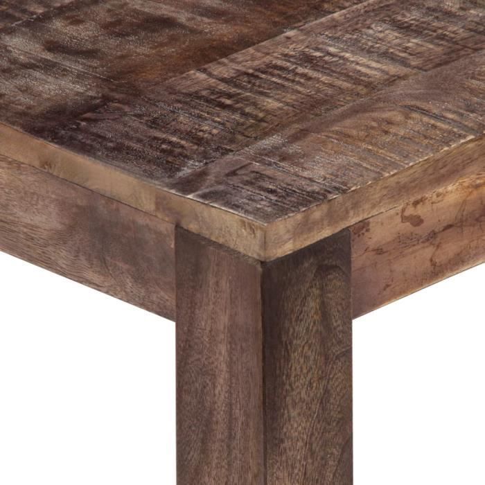 Table basse - vidaXL - Bois de manguier massif - 50 x 50 x 35 cm - Marron foncé - Laqué
