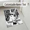 Personalized Crystal Velvet Carpet,Lady Gaga Custom Printed Name, Plush Area Rug For Home Indoor Decor