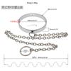 Metal Collar Sexy Toys with Traction Chain Bracelet Men and Women Alternative Adult Toy Props Passion
