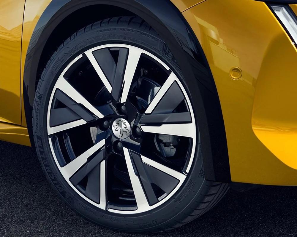 Naklejka na samochód 2025 Gorący Styling Samochodowy 4 szt. 56mm Naklejka na Środkową Nakładkę Piasty Koła Dekoracja Samochodowa Naklejki Do Peugeot 206 207 208 306 307 30