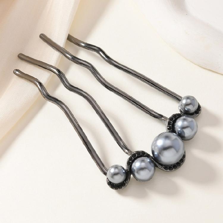 U-förmige französische Haarspange Französische Haargabel Stäbchen 4 Zinken Hochsteckfrisur Dutt Haarspangen für Damen Mädchen Frisur Zubehör