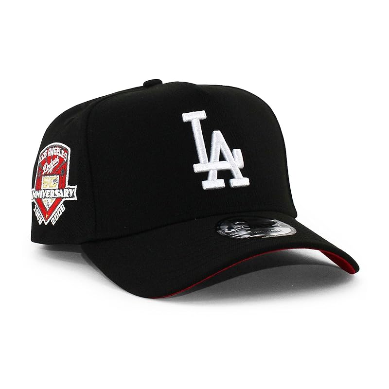 

[New Era] EU only cap 9FORTY snapback Los Angeles dodgers MLB 50TH ANNIVERSARY RED BRIM A-FRAME SNAPBACK CAP BLACK LOS ANGELES DODGERS AF hat A-frame