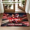 Crystal Velvet Square Rug Custom NameCharles Leclerc Pattern Non Slip Home Floor Decor Rug