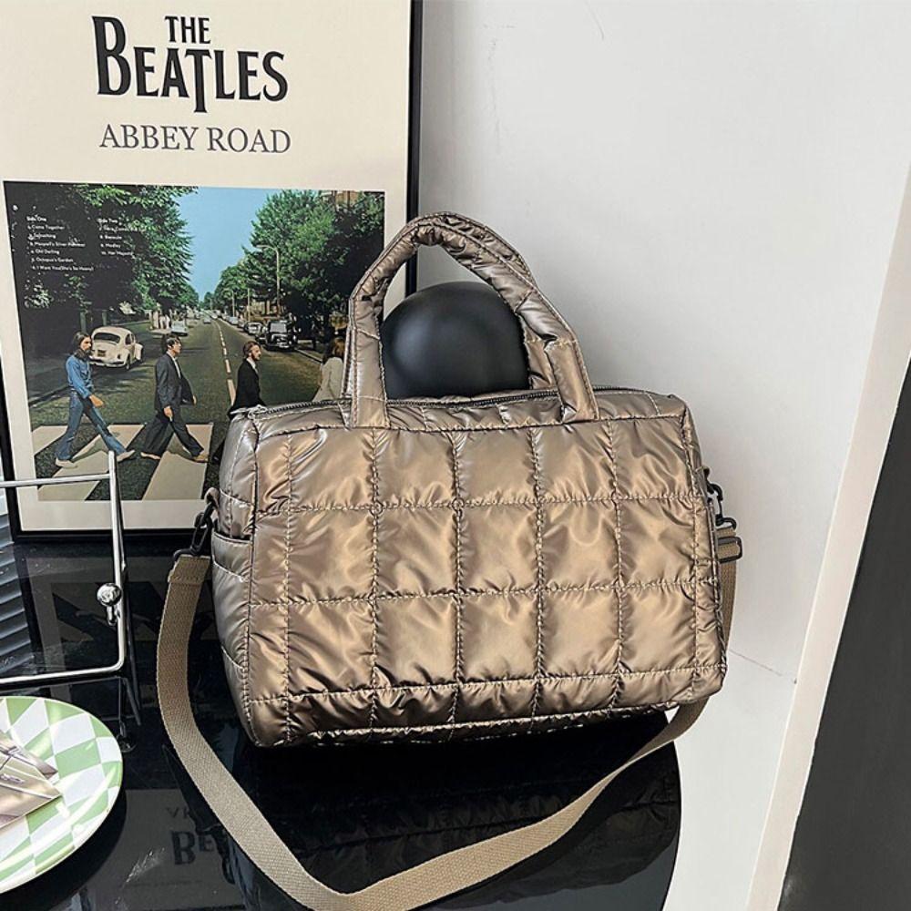 Tasche im koreanischen Stil aus Baumwolle mit hellem Raum, Tragetasche, Schultertasche, Handtasche aus Nylon, Herbst Winter