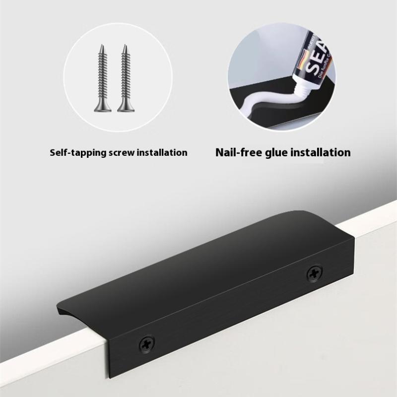 Mânere Metalice Ascunse pentru Sertare, Feronerie Modernă pentru Dulapuri și Sertare, 8cm-50cm