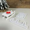 Molde de Trenó de Rena de Natal Molde de Silicone para Castiçais Sabonete Gesso Artesanato Flexível Antiaderente DIY Molde de Assar para Decoração de Feriado