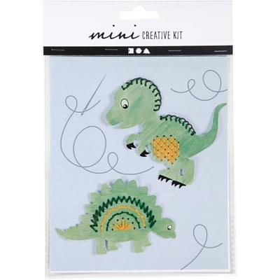 Creative Kit Embroidered Cardboard - Dinosaurs
