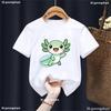 Dance Girl Letter Printed  T Shirts Short Sleeve Y2k Kids Children's