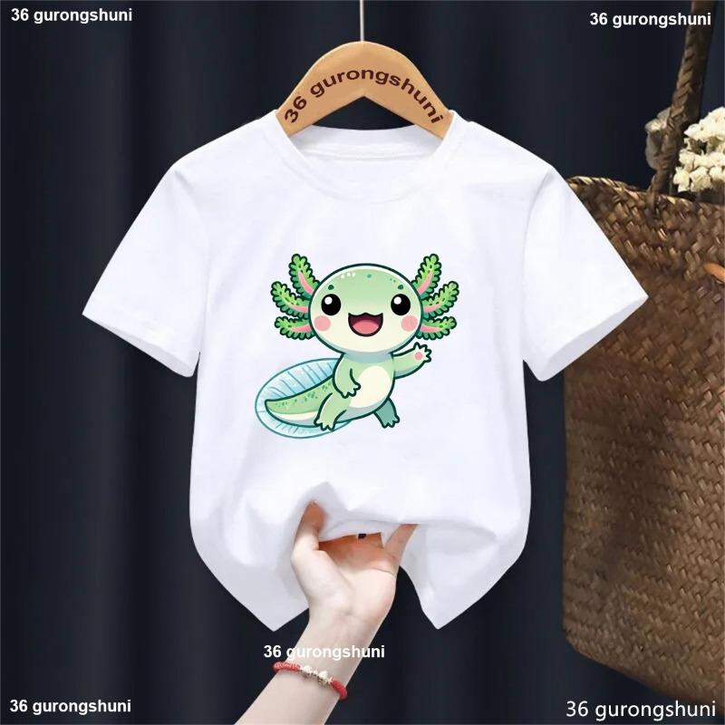 Dance Girl Letter Printed  T Shirts Short Sleeve Y2k Kids Children's