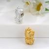 Sterling Silver 999 Hello Kitty DIY Beading Apple Little Bear Handmade Woven Rope Lucky Beads Jewelry