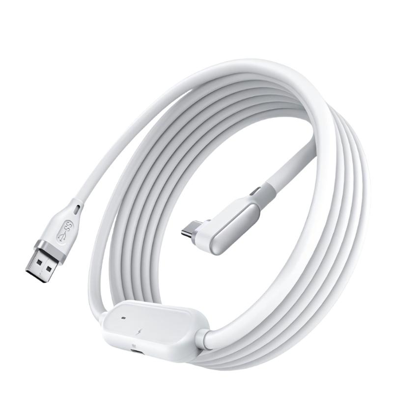 

18W Fast Charging USB C VR Link Cable 5M Aluminum Connectors for PC Steam VR Gaming Cord 1