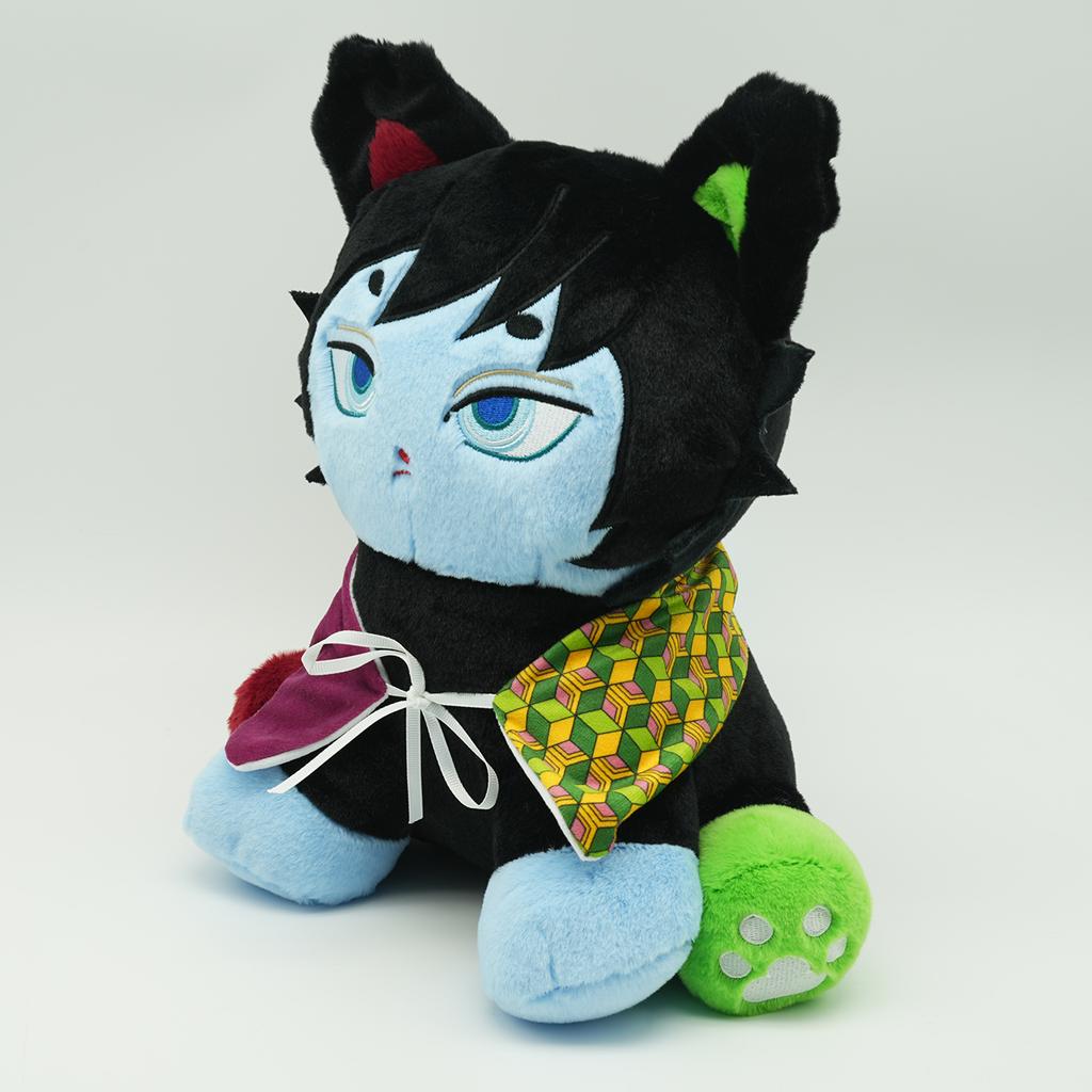 TreasuringU New Giyu Tomioka Plush Toy Cool Black Cat Stuffed Doll Soft Anime Plushies Fluffy Pillow Children Birthday Gift