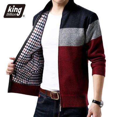 Primavera Inverno Nuovo Cardigan da uomo monopetto Moda maglia Plus Size Maglione Cuciture Colorblock Stand Colletto Cappotti Giubbotti