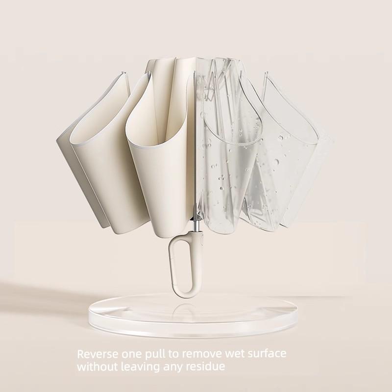Fully Automatic Ring-Lock Umbrella, Enlarged, Thickened, and Reinforced, Specifically for Students, Foldable, Dual-Use for Sun and Rain, for Men and
