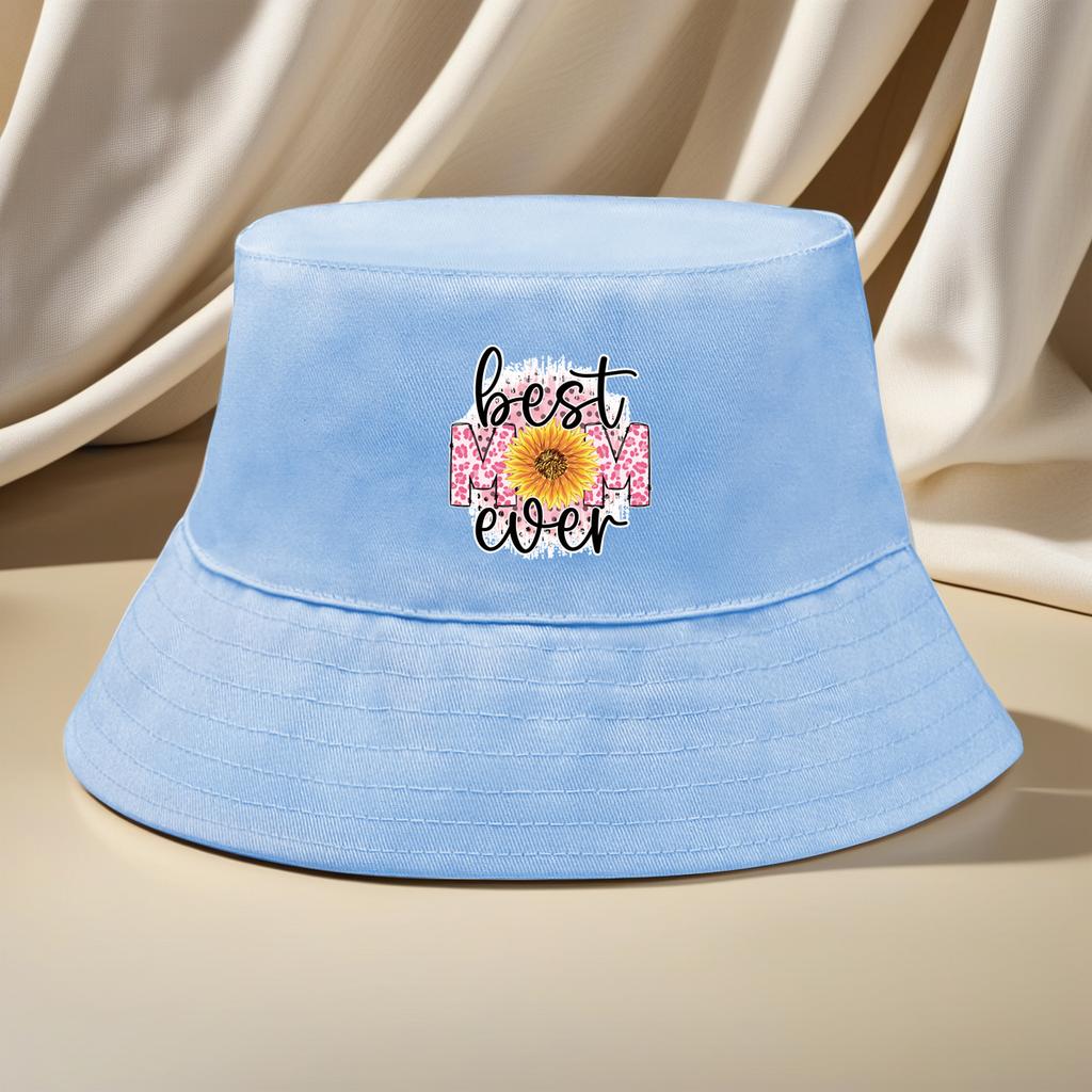 Best Mom Ever Print Stylish Bucket Hat Foldable Hat For Man Sporting Bucket Hats Perfect For Women & Men Sombrero Mujer