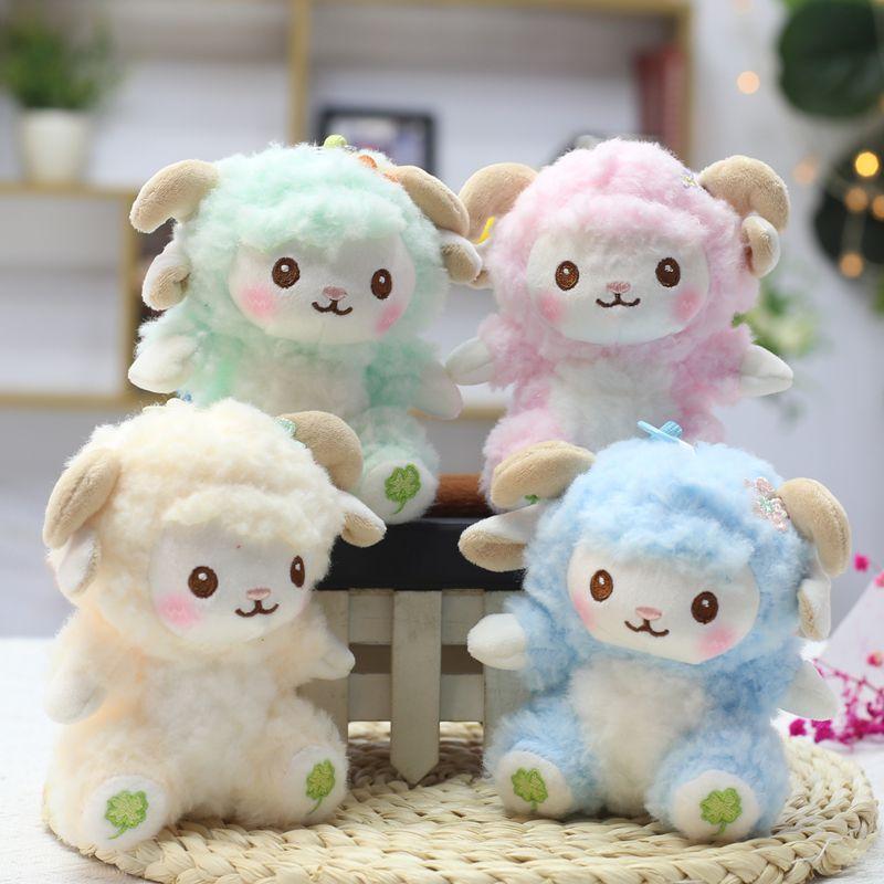 Soft Fluffy Lamb Plush Keychain With Necklace Multi Color Options Perfect For Backpack Decoration Birthday Gifts For Kids Girls