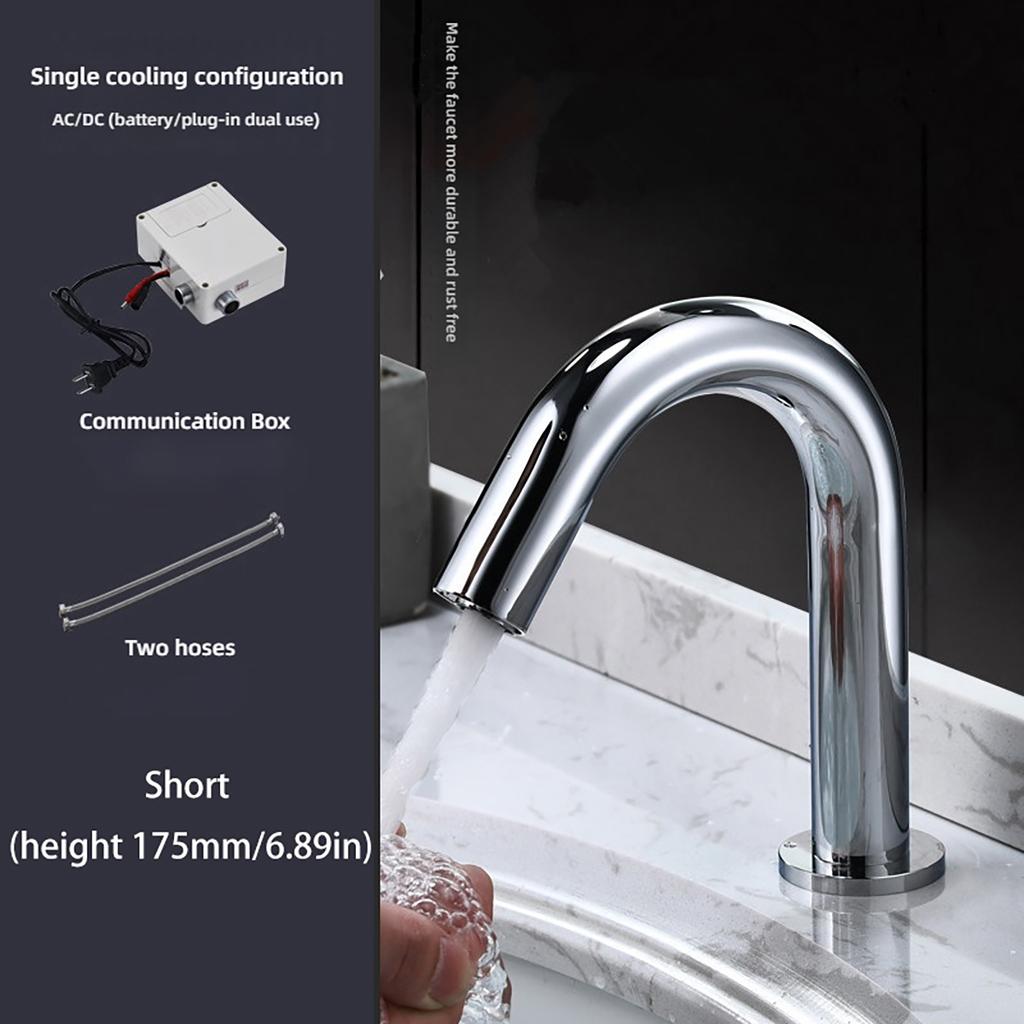 Fully automatic hot and cold sensing faucet, 304 stainless steel bend, washbasin faucet, bathroom faucet, bathroom accessories
