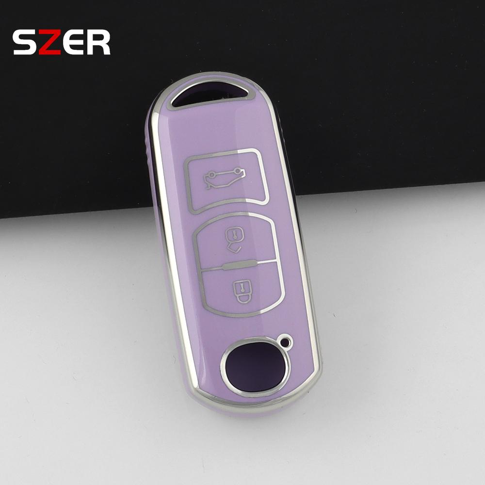 2 3 Buttons Tpu Car Key Case Cover For Mazda 2 3 5 6 Bl Bm Gj Atenza Axela Demio Cx-3 Cx3 Cx-5 Cx5 Cx7 Cx-9 Cx8 Fob Accessories