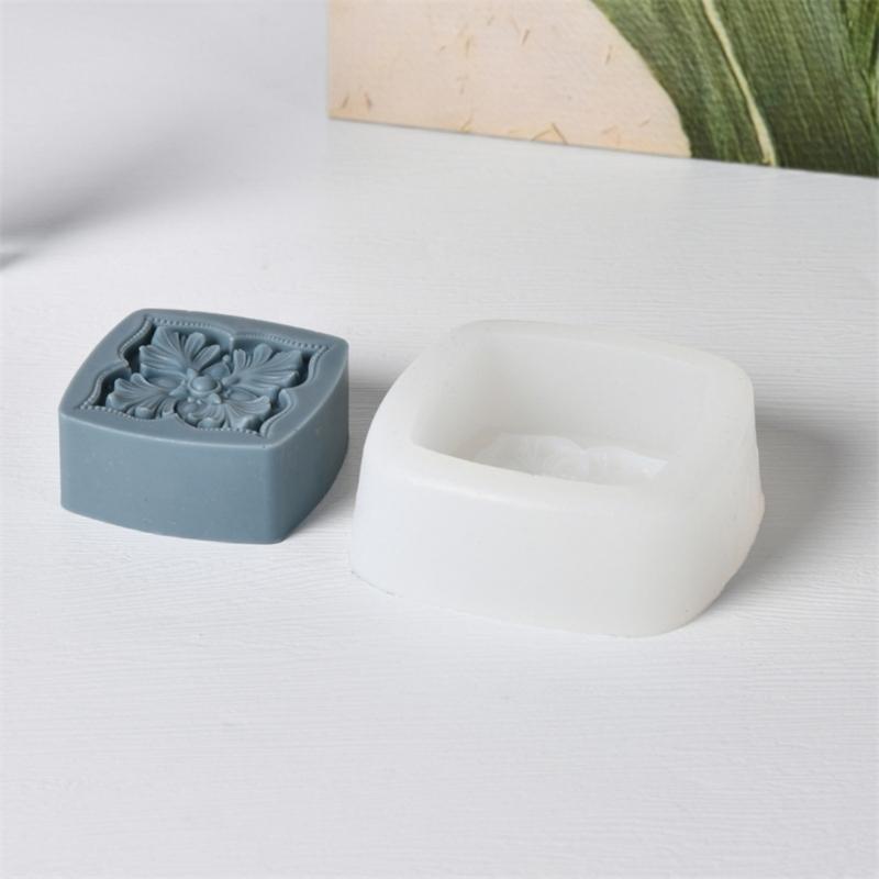 Retro Designs Silicone Soap Mould for Handmade Craft with Artistic Pattern Easy Releases and Dishwasher Safe