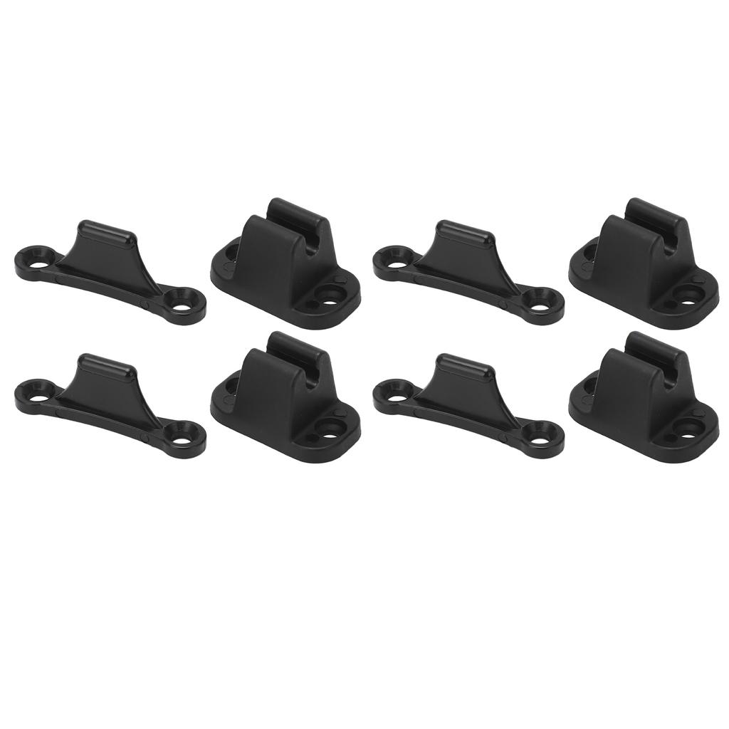 4 Set RV Door Holders Multifunctional Keep Door Open Rust Proof Camper Door Stops for Caravan Boat Black